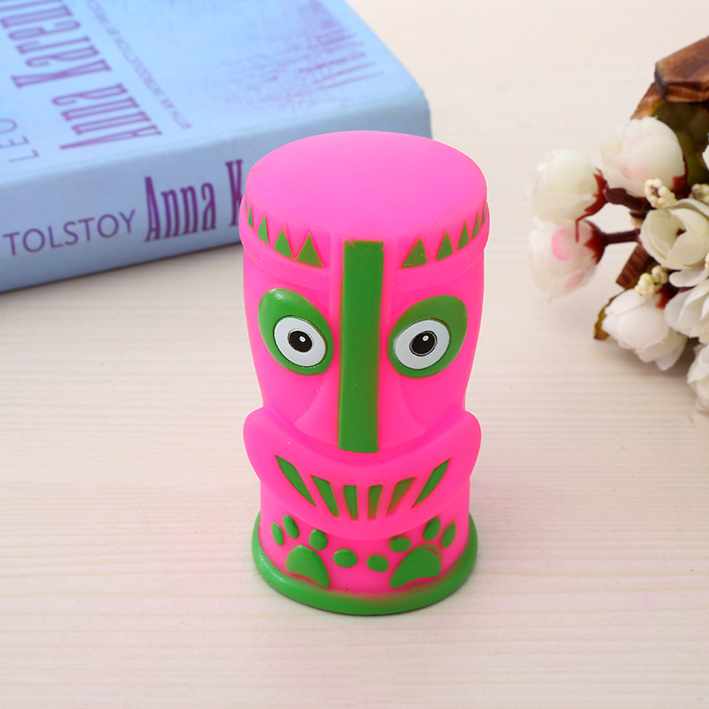 Juguete para mascotas maquillaje facial vinilo sonido educativo juguete interactivo perro molar diente limpieza juguete resistente a mordeduras en stock