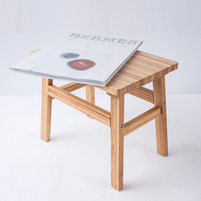 竹易家小竹凳兒童登幼兒園小板登換鞋凳矮凳竹材小凳子方凳簡約