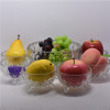 Green apple deep fighting fruit plate fruit basin glass fashion creative fruit fighting European snack pot household living room supplies