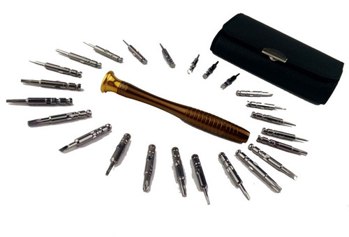 25-in-1 multifunctional glasses screwdriver combination leather set mobile phone notebook disassembly repair tool