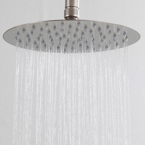 304 stainless steel small aircraft shower set hot and cold brushed lifting top spray bath shower faucet