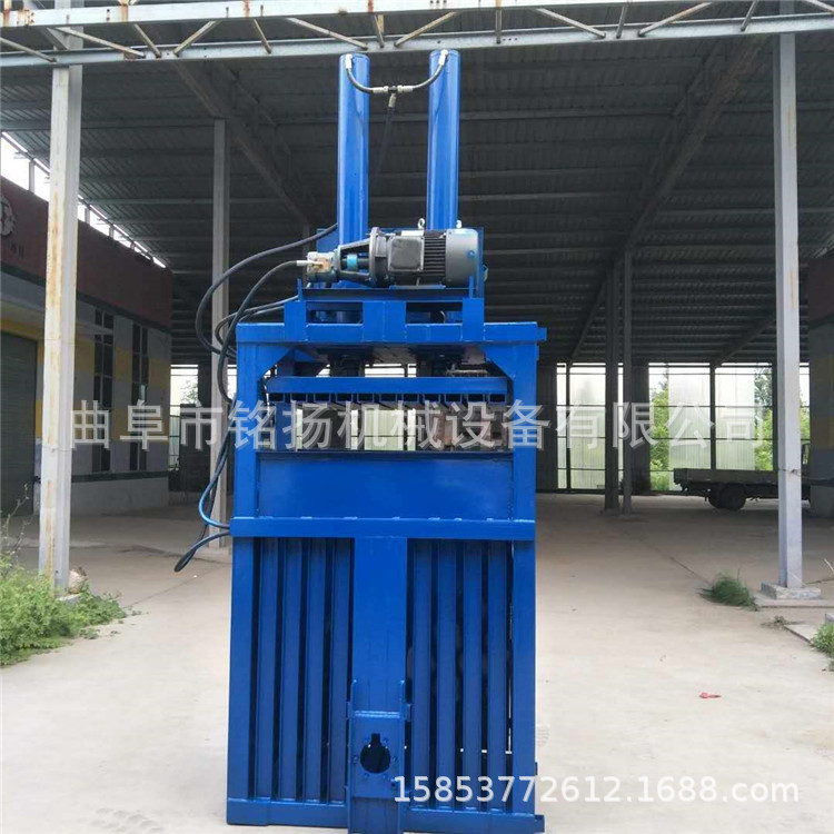 立式双杠废旧纸箱编织袋压缩机废旧角料废品金属打包压缩机现货