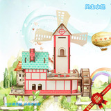 Деревянный трехмерный конструктор, хижина, вилла, головоломка, игрушка, домик своими руками, пазлы для детей