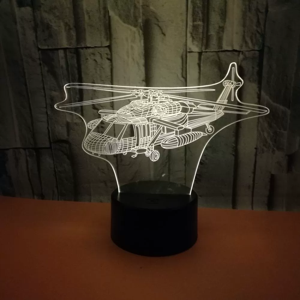 Самолет, цветная ночная лампа, настольная лампа, новая коллекция, 3D, подарок на день рождения