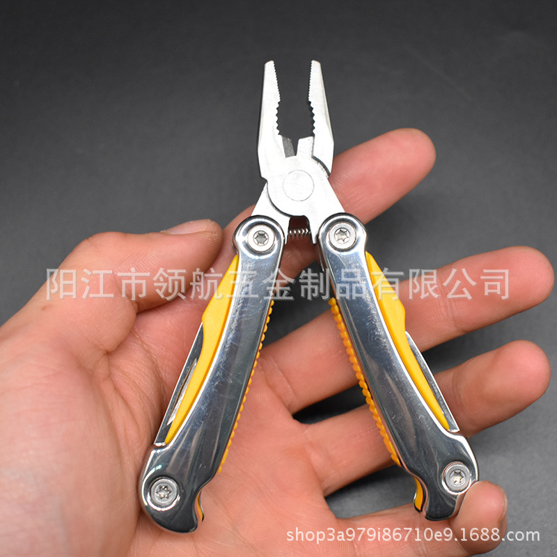 跨境货源不锈钢多功能钳子组合折叠小刀钳家居户外野营应急工具钳