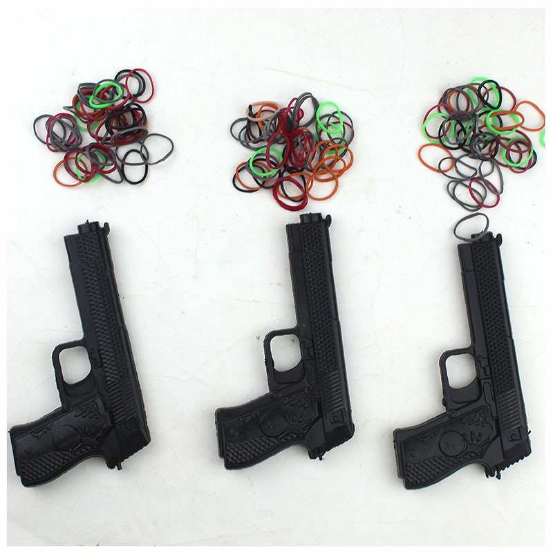 1 yuan 24 en Jesús comiendo pollo seis banda de goma de pelo continuo pistola niños clásico nostálgico niño escuela puerta pequeño juguete