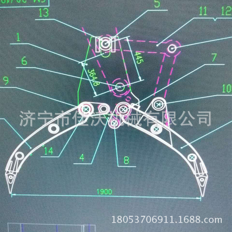 机械抓钢机厂家直销   小型废钢抓斗  挖机抓斗