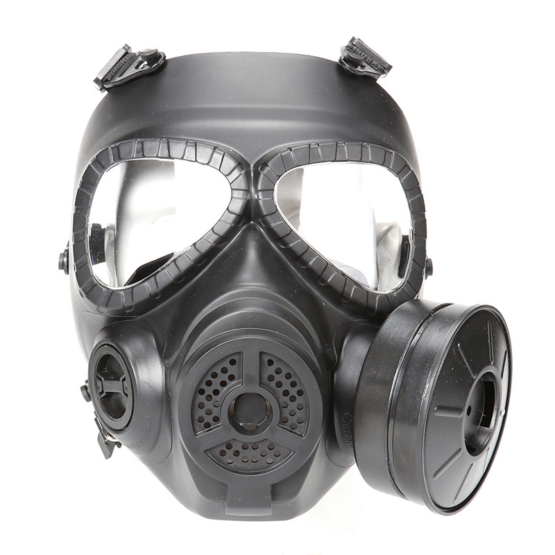 M04生化危机 骷髅排汗防雾带风扇防毒面具 野战CS防毒面罩