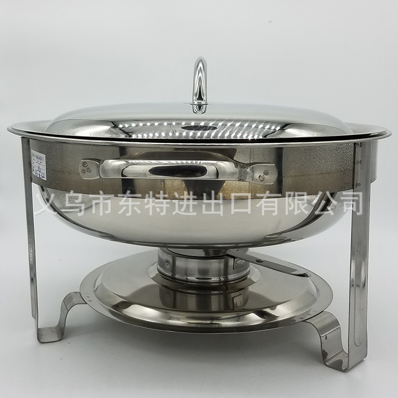 Factory direct sales of stainless steel alcohol stoves, hotel right-angle round dining stoves, buffet hanging lid dining stoves, hotel buffei stoves detail image 7