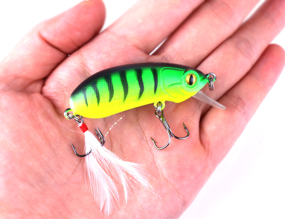 2 Pcs Small Deep Diving Crankbaits 38mm 8g Hard Artificial Baits Minnow for Bass Pesca Carp Perch Fishing Lures Tackle