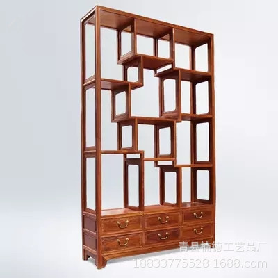 红木博古架多宝格刺猬紫檀实木陈列架古董架实木中式|ru