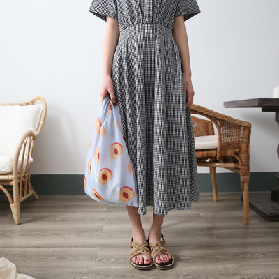 Summer fruit environmental protection waterproof Shopping bag lemon One shoulder Big bag printing reticule chic