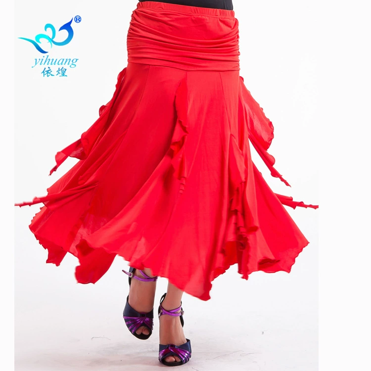 Юбка для современных танцев, большая юбка-качели средней длины, танцевальная юбка, летающая юбка, новая квадратная юбка для бальных танцев, большая юбка-качели