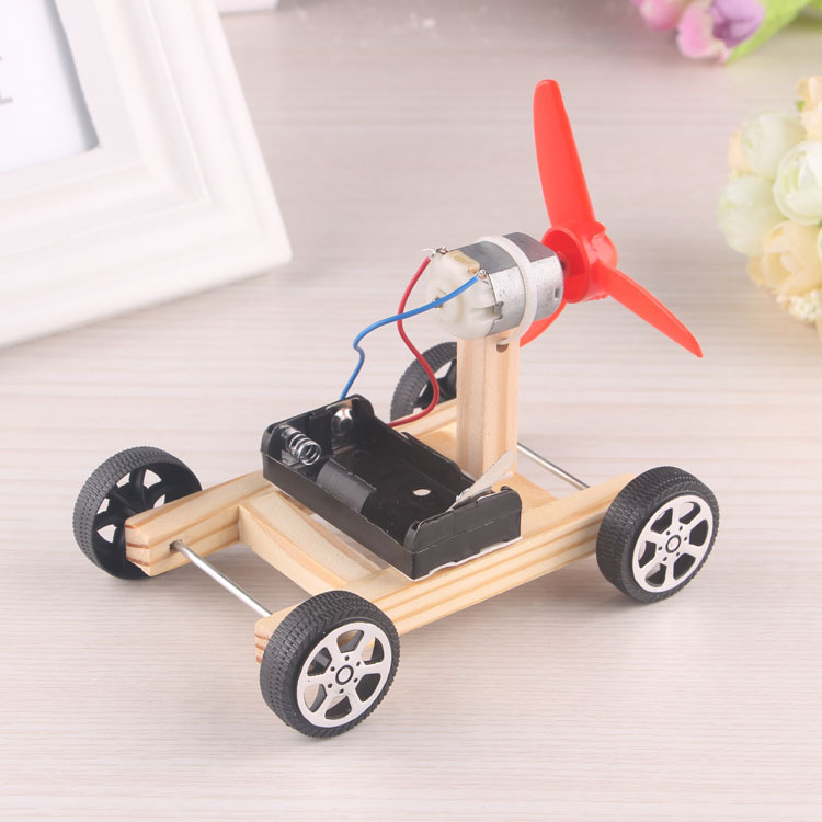 science and technology Small production Power Car DIY Invention Monoplane Wind power racing manual Material Science Puzzle Scientific experiments