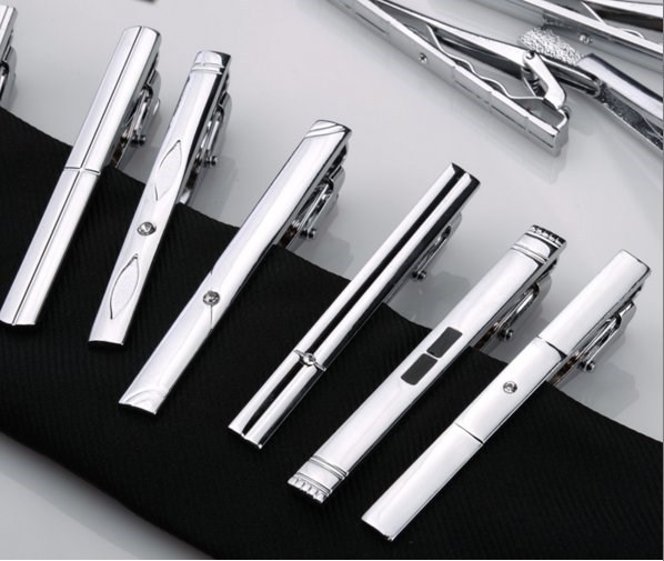 现货男士正装银色领带夹 时尚简约商务领带夹领带夹批发