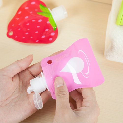 Cosmetics storage bottle flip-top squeeze bottle shampoo shower lotion storage bottle portable press empty bottle