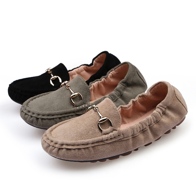 Mocasines para mujeres 2023 primavera y otoño estilo coreano versátil más tamaño de fondo suave zapatos planos para mujeres embarazadas zapatos de trabajo negro 41-43