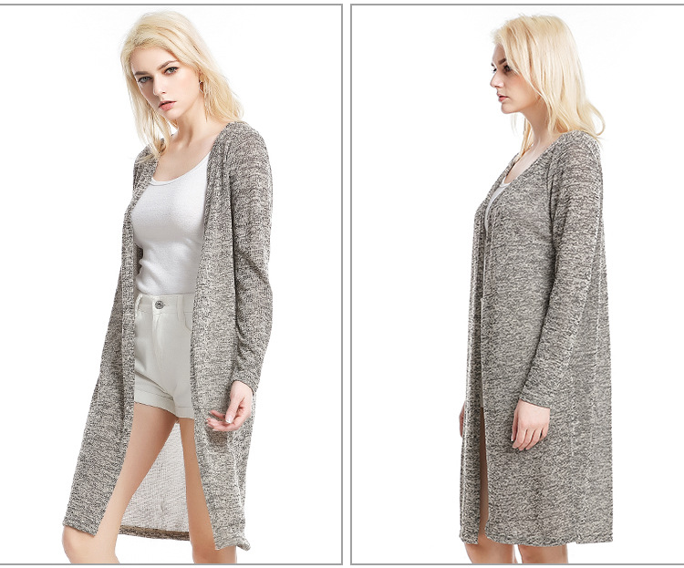 loose long thin knitted cardigan  NSYH22102