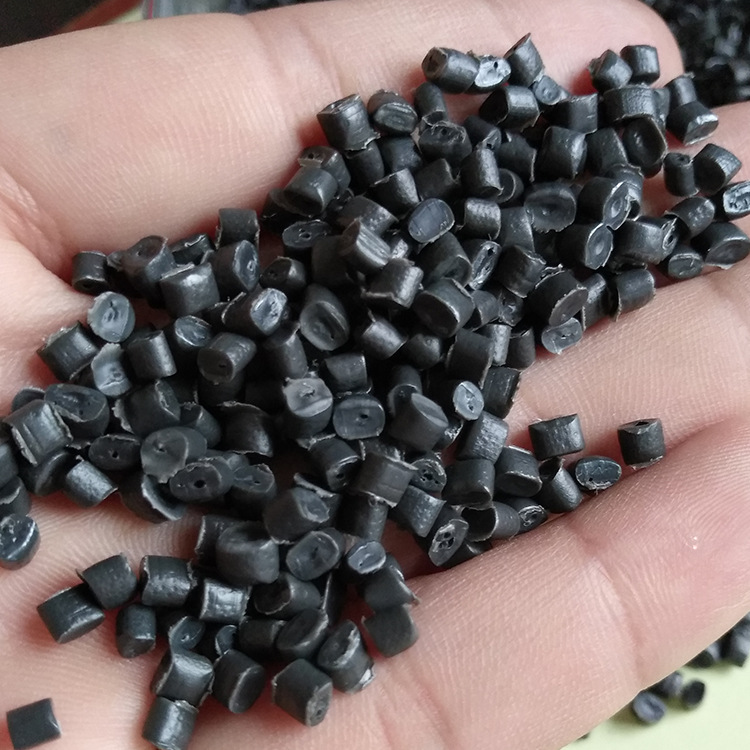 hdpe聚乙烯再生颗粒 低压HDPE塑料颗粒  黑色HDPE管道塑料颗粒