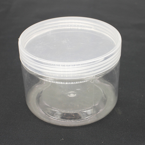 Screw cap transparent plastic box jewelry storage box packaging box fully transparent sealed wide mouth bottle portable storage