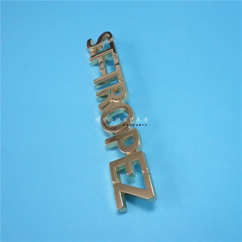  箱包五金配件 锌合金电镀仿金铆柱logo商标