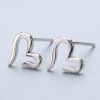 Universal earrings, silver needle, simple and elegant design, silver 925 sample