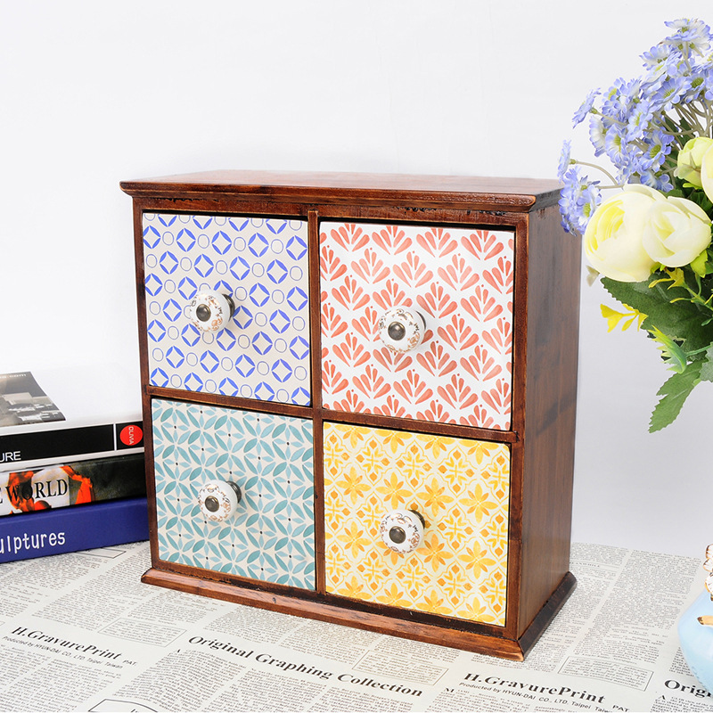 Caja de almacenamiento de estilo americano retrógrado, caja de almacenamiento de estilo pastoral