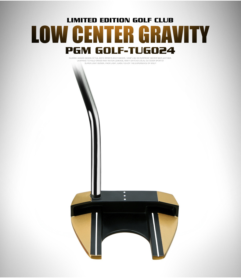 Gậy đánh gôn PGM dạng putter trọng tâm thấp, tay cầm PU lớn, thân inox không mối nối — TUG024 Vàng, TUG024 màu xanh lam chi tiết 7