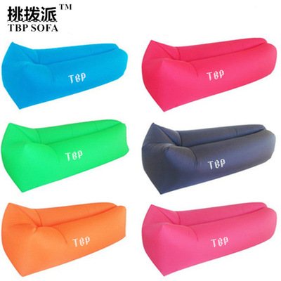 枕頭懶人充氣沙發便攜戶外沙灘空氣沙發床拼色懶人睡袋床批發廠家