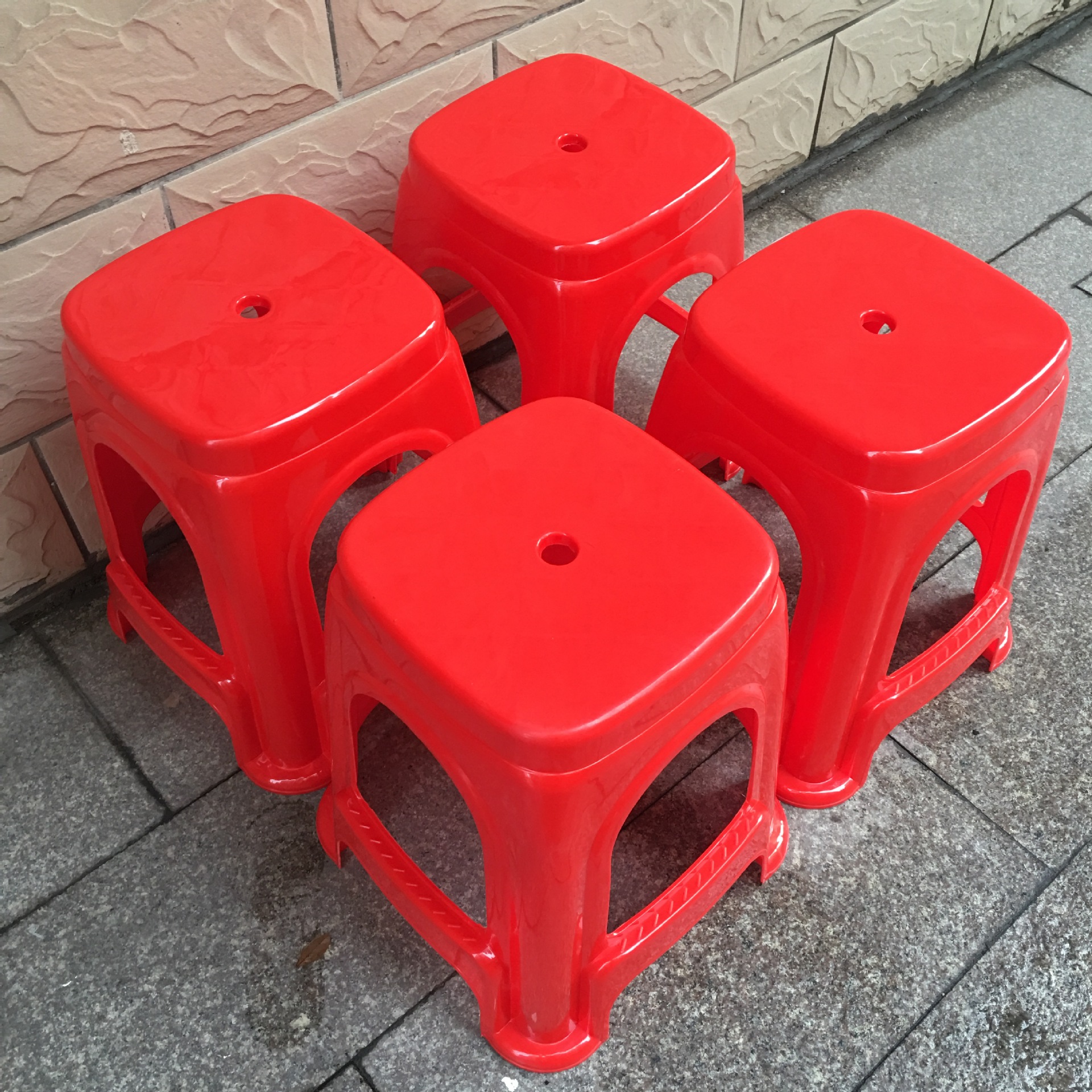 现货批发（蓝天）牌塑胶方凳 透气塑料方椅 塑料凳 开会高方凳