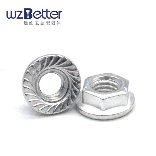 Hexagonal flange nut aluminum nut DIN6923 aluminum profile nut/aluminum flange nut M6 M8 GB6177
