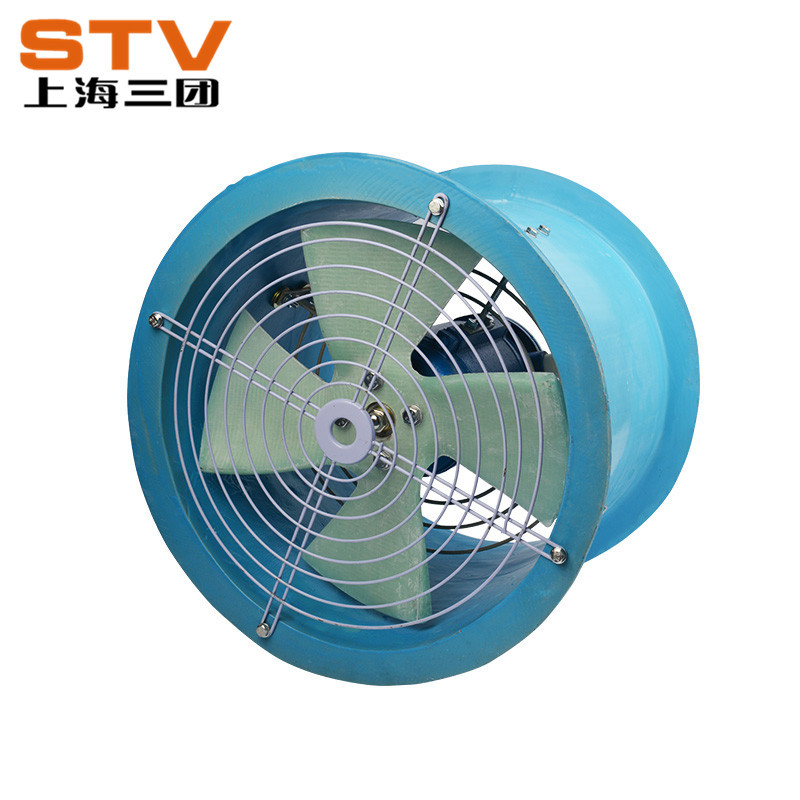 工厂批发 防腐防爆玻璃钢轴流风机 FBT35-11-4#管道通风机排风机