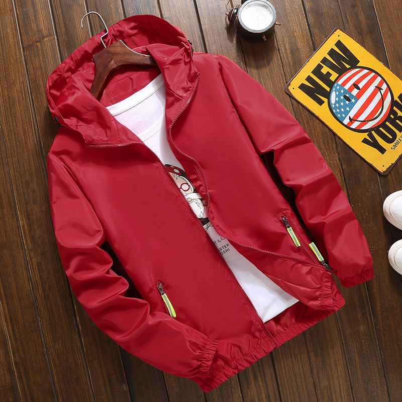 ebay Foreign Trade Autumn Men's Loose Plus Size Extra Large Size Jacket Men's Vertical Collar Thin Outdoor Jacket Coat Casual