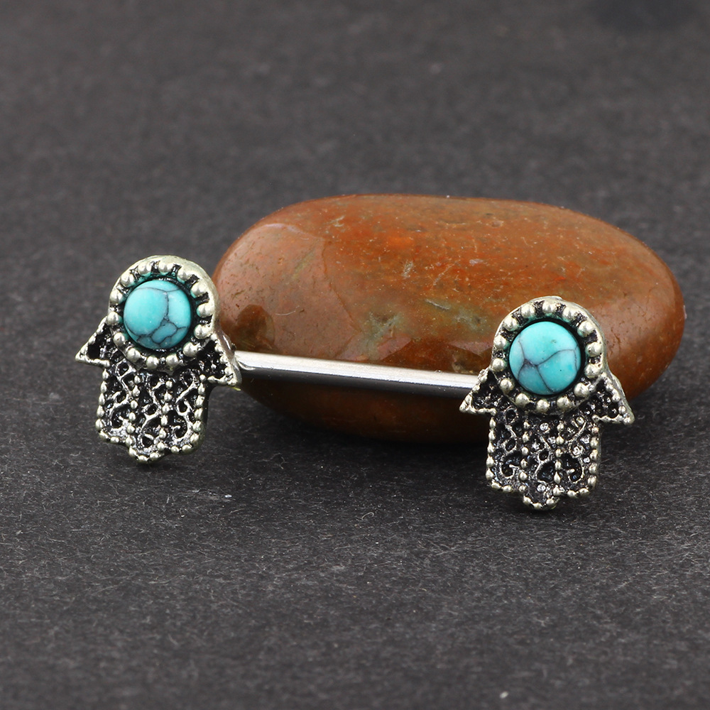 Labret stud lip piercing jewelry styling detail