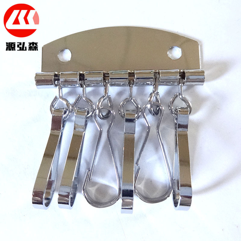 厂家批发大朱胆钥匙排 6挂优质钢线钥匙排扣 多功能卡包锁钥排扣|ms