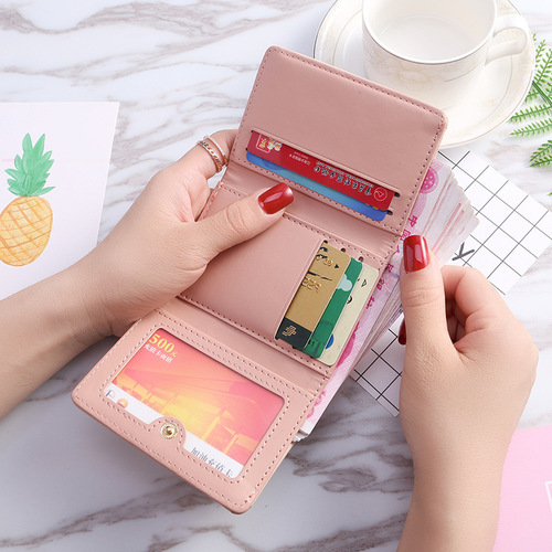 Women's New Style Small Wallet, Women's Tri-Fold Short Wallet with Tassel, Card Holder, Purse, Small Money Clip, Wholesale