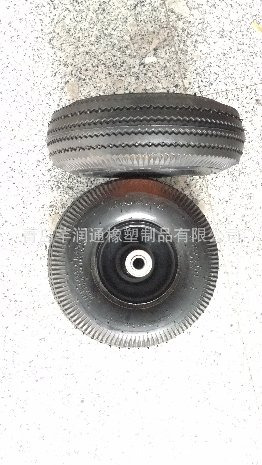 厂家内销出口手推车 工具车 园林车橡胶轮胎3.50-4充气轮