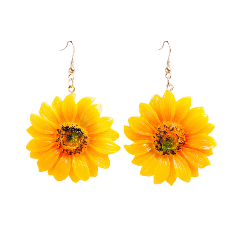 Delicate-sunflower-dangle-earr