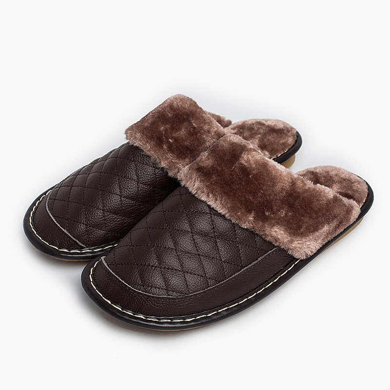 清倉海甯廠家直銷2018新款冬季加絨男士防滑拖鞋保暖舒適家居拖鞋