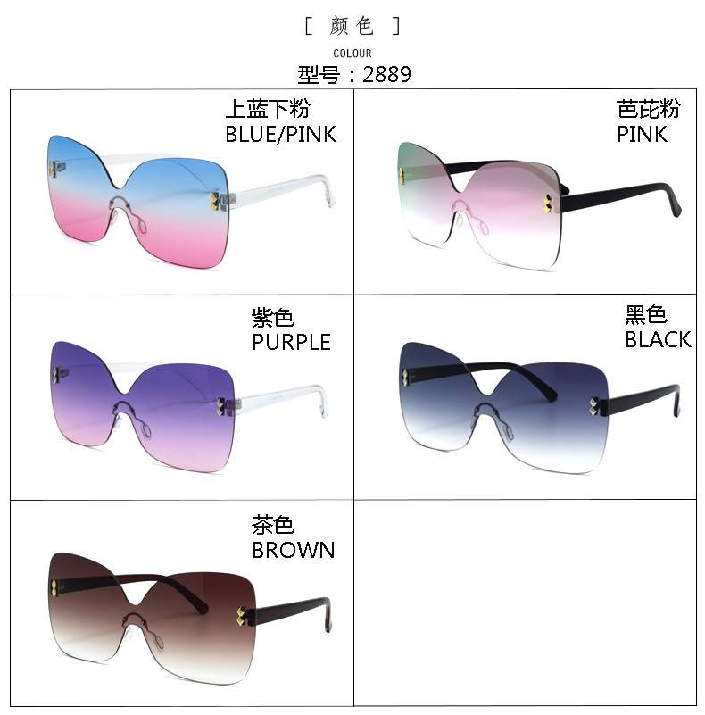 New Korean Simple Style Fashion Big Frame Sunglasses display picture 10