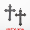 Factory direct selling DIY retro alloy accessories accessories Electricity black cross pendant pendant