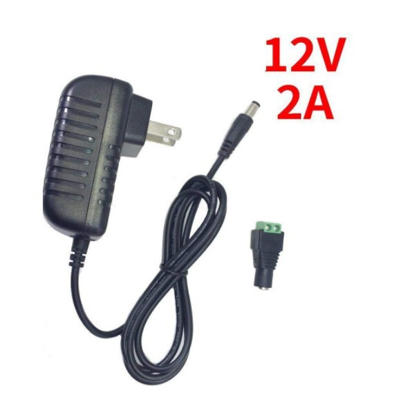 110V to 12 power LED strip 12V2A US gauge UL adapter 24W LED conversion head interface power supply