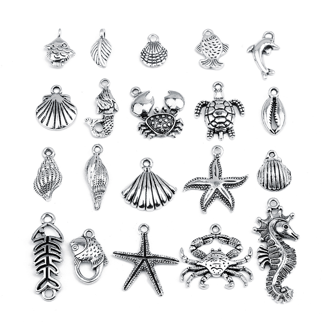 30pcs Beach Simple Style Conch Shell Fish Alloy Plating Pendant Jewelry Accessories display picture 2