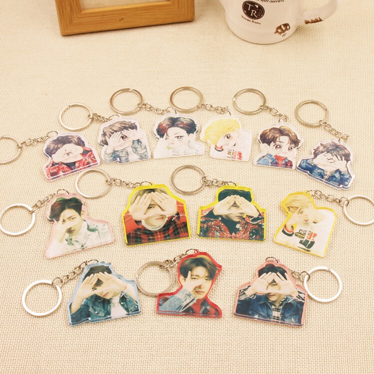 Got7 Merchandise Park Jin-Young, Park Yeon-Woo, Choi Yeon-Jae Cartoon Acrylic Keychain 079 Exquisite