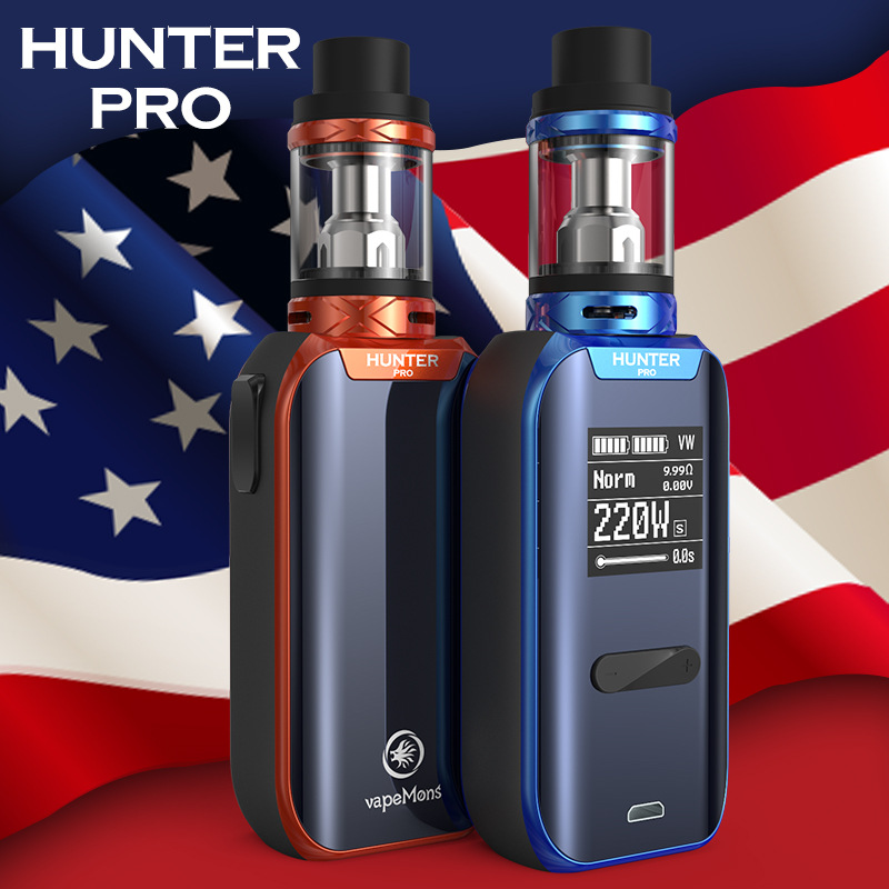 蒸汽怪兽升级版Hunter pro 220W电子烟套装盒子大烟雾 温控调压新