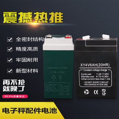 4V5AH电子秤专用蓄电池 电子称计重秤专用电池 天平6V蓄电池