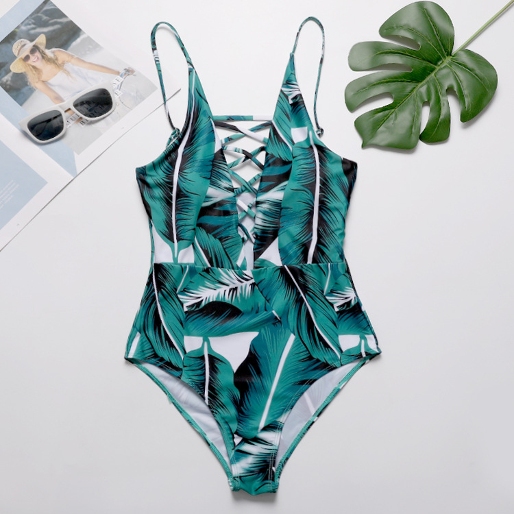 2019新款欧美亚马逊速卖通印花女士连体比基尼泳衣厂家直销|ms