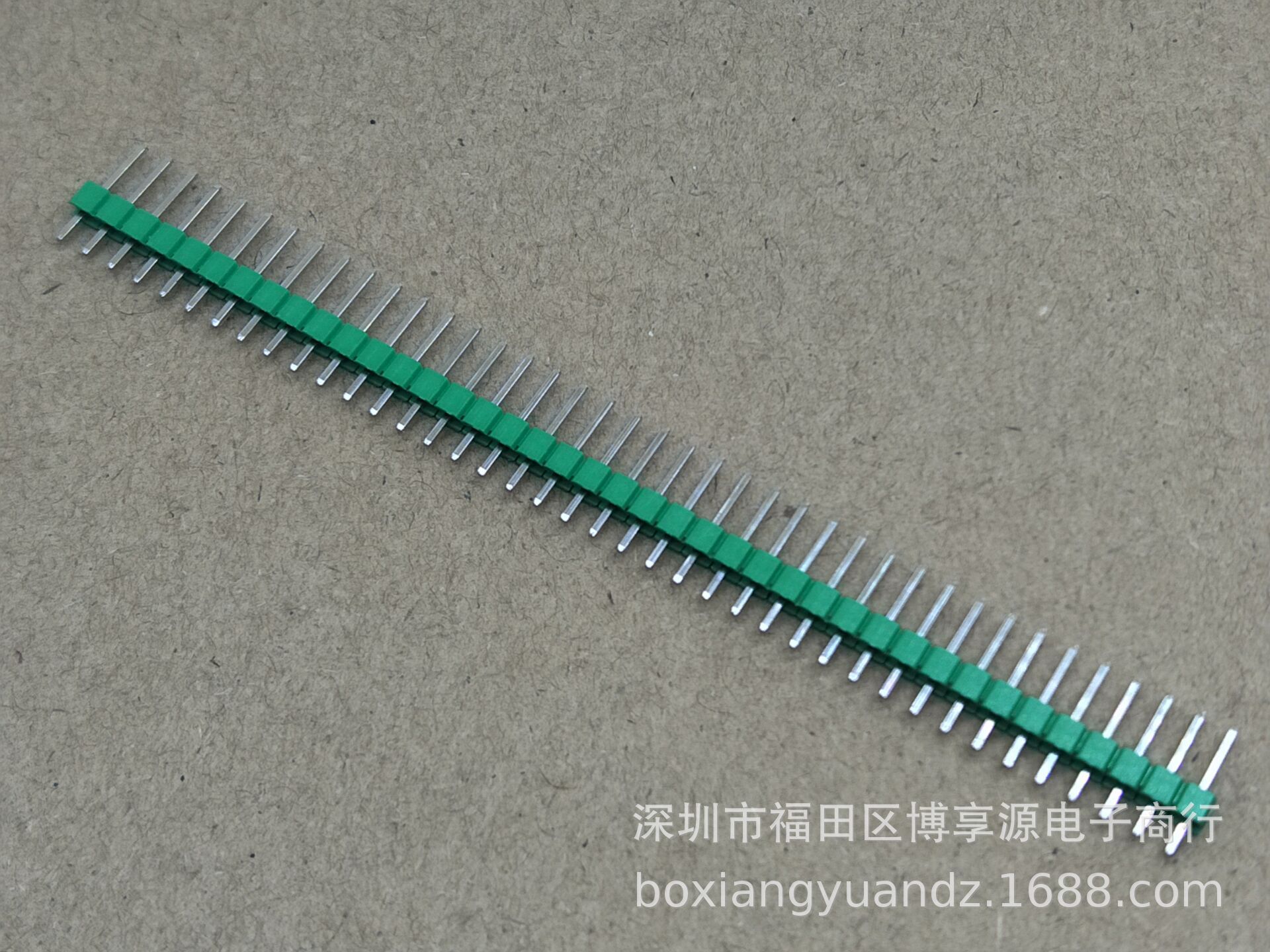 彩色排针 2.54MM间距 1*40P 绿色 单排针 直针 铜针 插针 连接器-阿里巴巴