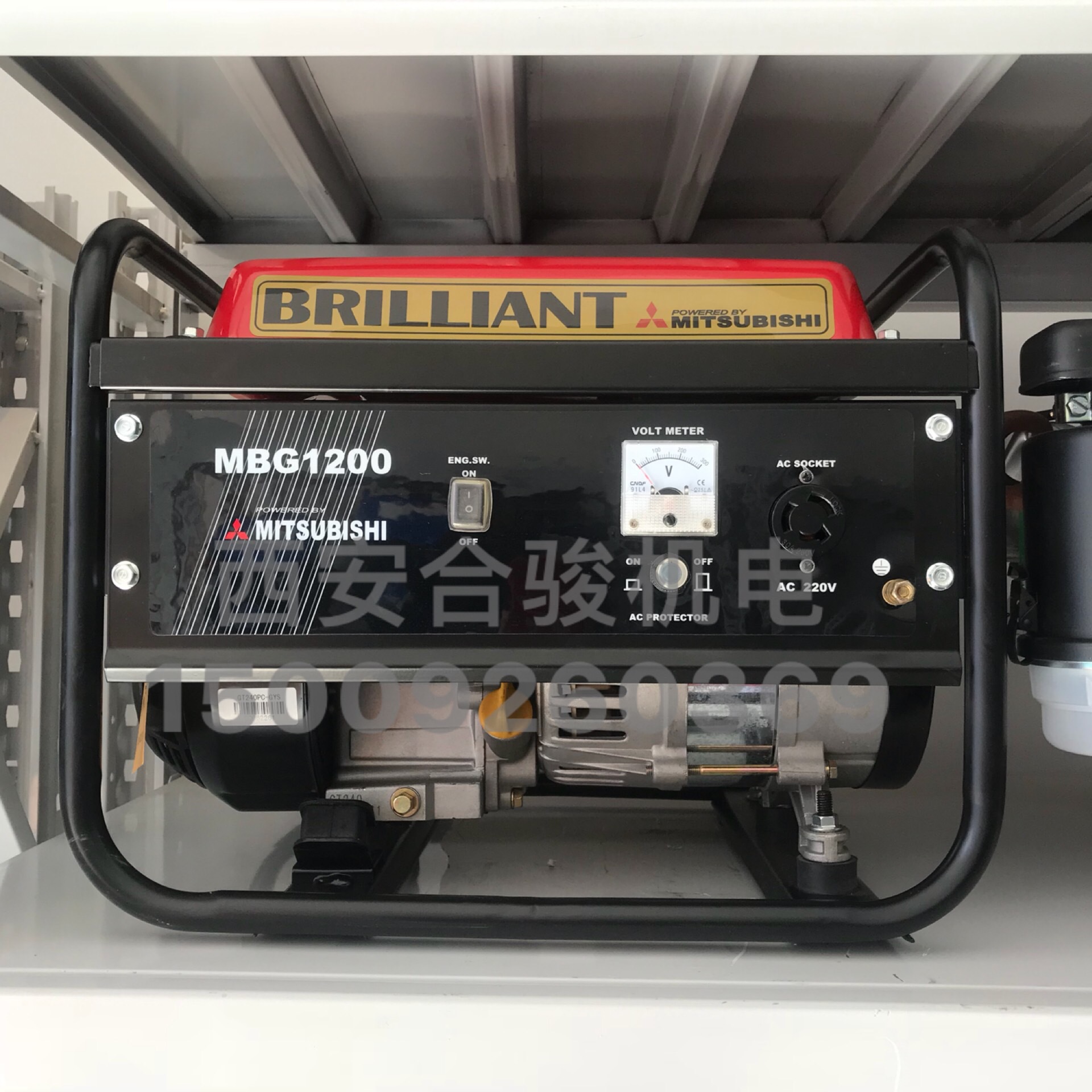 日本三菱汽油发电机发动机 MBG1200 1KW家用发电机三菱西北总代理