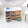 Transparent Jiugongge drawer drawer jewelry storage box